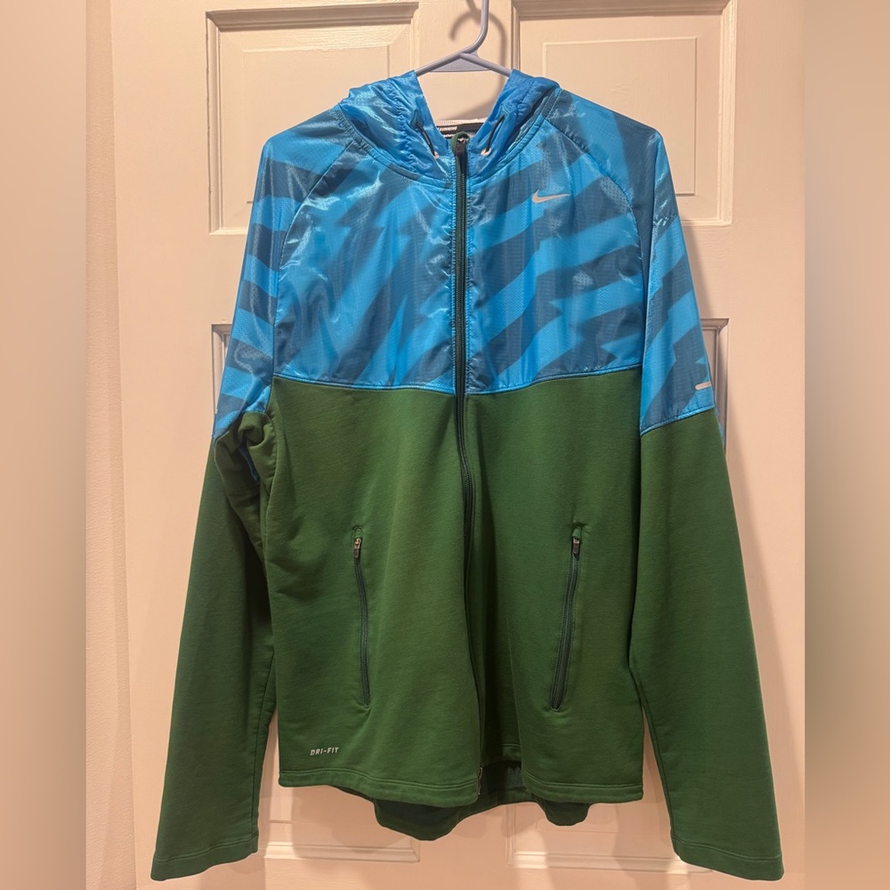 Nike Green and Blue Athletic Jacket